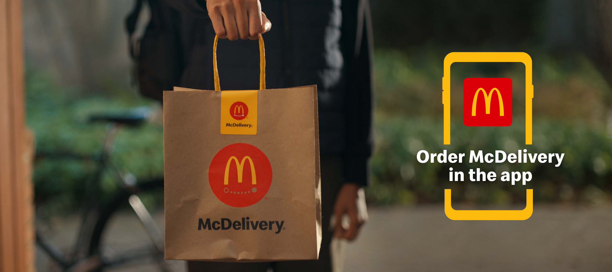 for McDelivery® brought to your doorstep, order McDelivery in the app